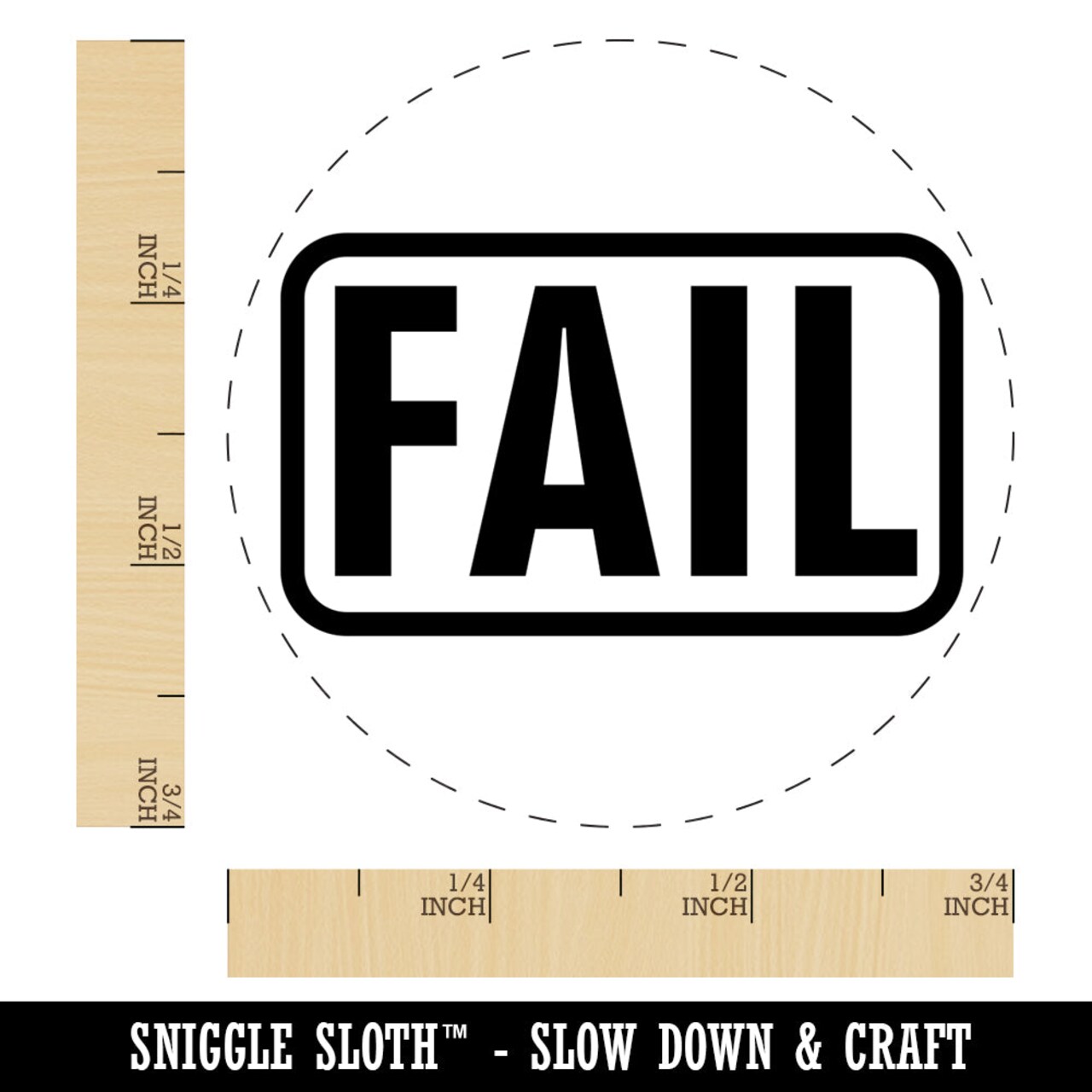 Test Result Fail Self-Inking Rubber Stamp for Stamping Crafting Planners